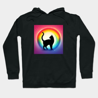 Rainbow Aura Cat Hoodie